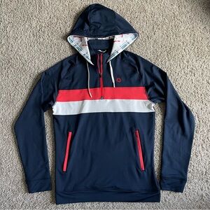 Swannies Ski Print Colorblock Half Zip Hoodie